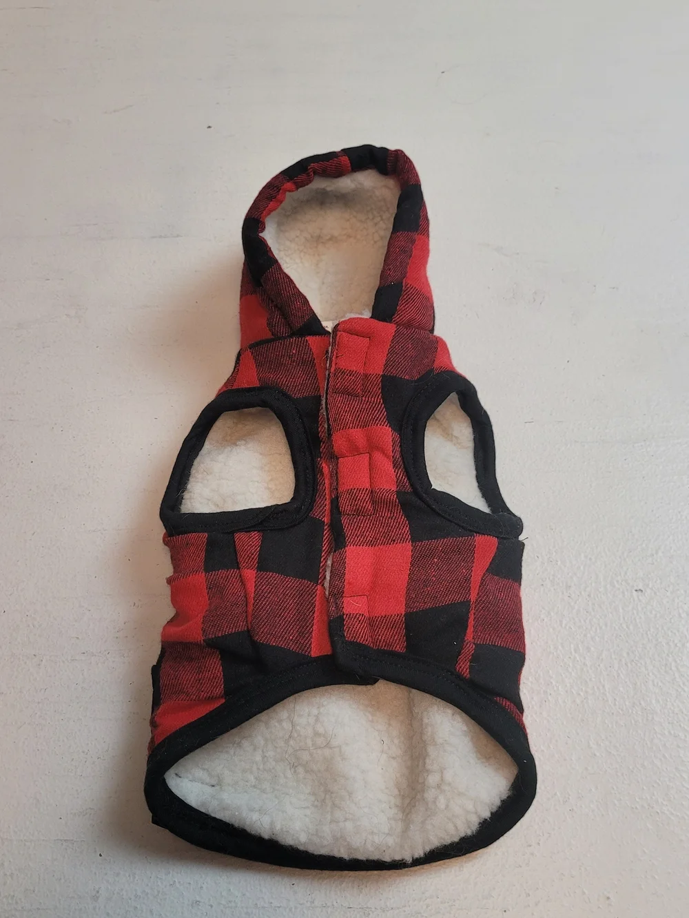 Red & Black Plaid Dog Hoodie